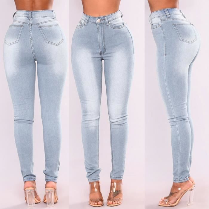 Pantalon femme cheap slim taille haute
