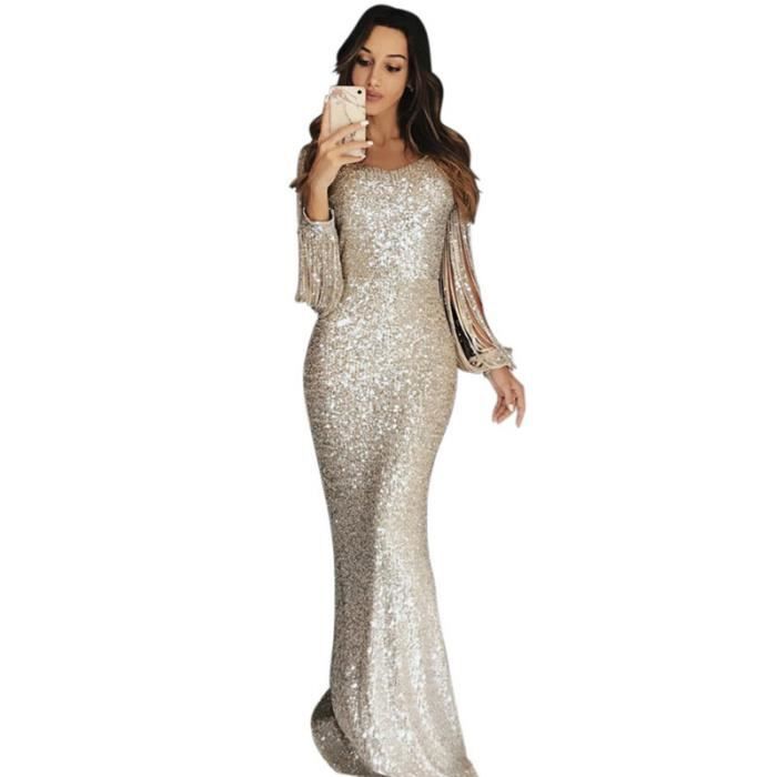 robe paillette argent