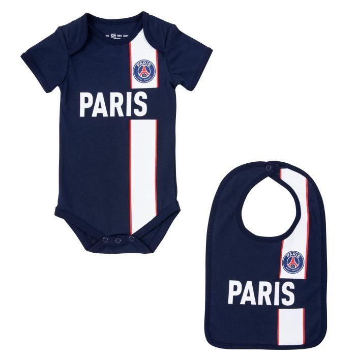 Body bavoir bebe garcon PSG Collection officielle PARIS SAINT GERMAIN Bleu Cdiscount Pret a Porter