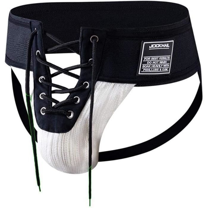 Jockstrap Homme String Grande Taille - Lingerie Sexy Dos Ouvert, Style Punk Avec Anneaux - 8
