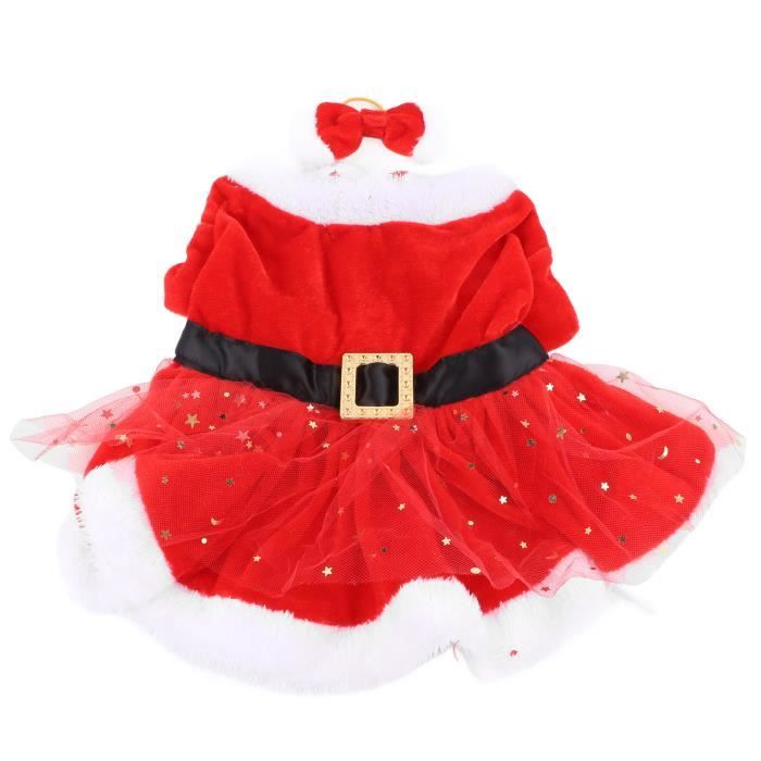 Costume De Noël Pour Chien - Père Noël / Renne - Taille XL - Flanelle Rouge