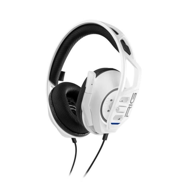 Casque gaming - Nacon - RIG 300 PRO HS - Filaire - Blanc - Sur-oreille