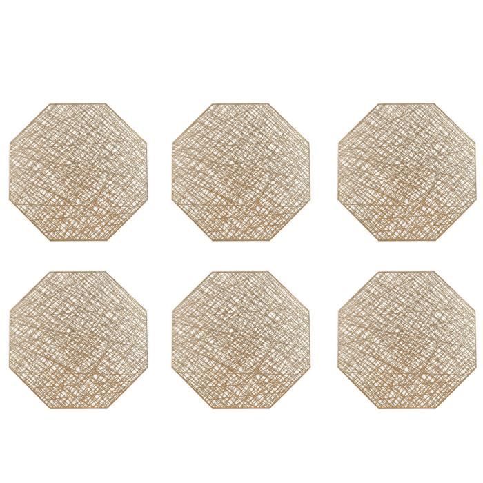Set de table Set de table creux PVC octogonal Arts de la table