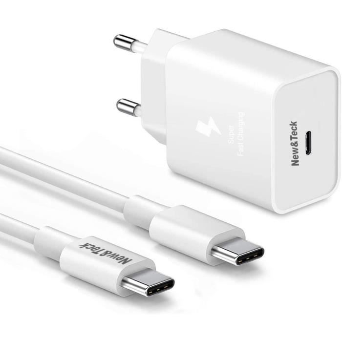 Chargeur Rapide Type C 25W + Cable Type C vers USB C 1m2 pour Samsung  Galaxy S8 / S9 / S10 / S20 / S20 Fe / S21 et P30 / P30 Lite - Cdiscount  Informatique