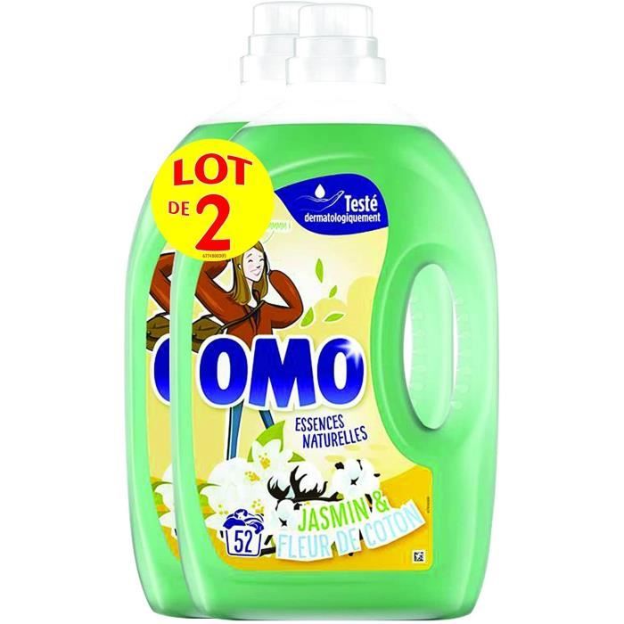 Lessive liquide linge de couleur OMO 4 L 2 bouteilles - Lessive