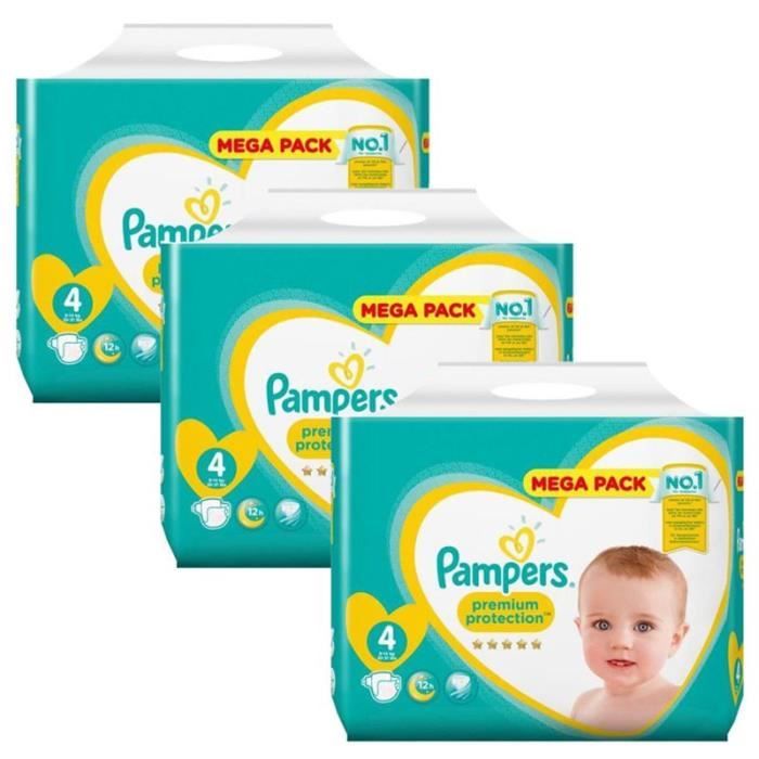 Maxi Pack 234 Couches Pampers new baby premium protection taille 4 aille 4 Cdiscount
