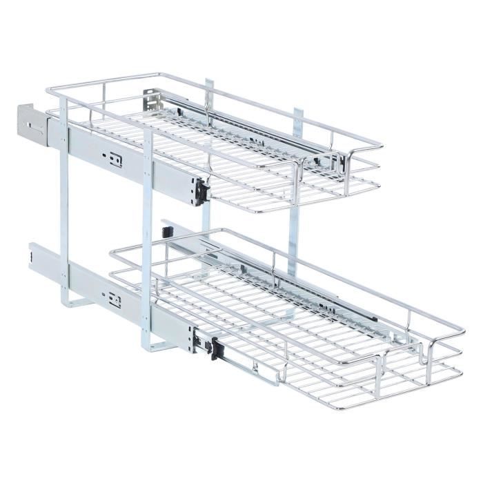Organizer Cuisine Coulissant Pour Armoire 60cm – Étagère Rétractable Sur Mesure, OE QUALITY
