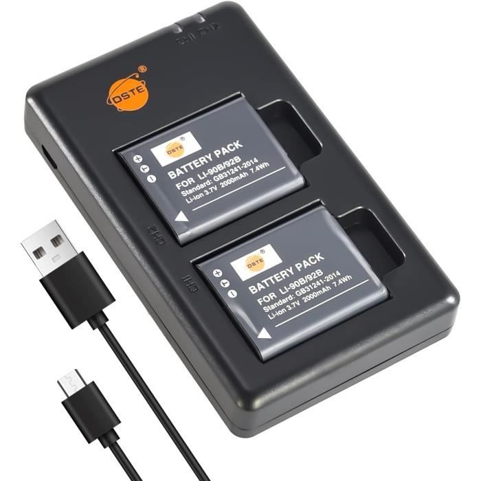 New D-li92 LI-90B LI-92B NP-BK1 USB Camera Battery Charger Small LI-50B LI-70B For Olympus D-700 SH-1 SH-50 SH-60 SH1 SH50 SH60 Tough TG-1 TG-3 TG-2 XZ-2 iHS SP-100 VG-110 Parts