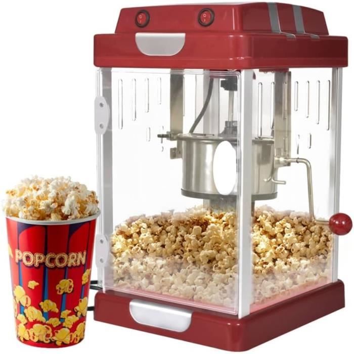 SucceBuy Machine à pop-corn 850W Machine à pop-corn bouilloire de 8 Oz