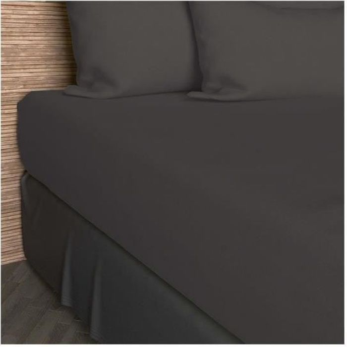 TAIE UNI COTON EXTENSIBLE ANTHRACITE