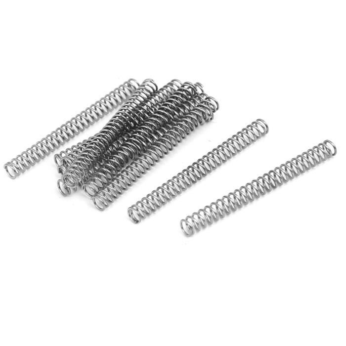 2 Ressorts De Compression Inox 304 - Longueur Libre 25mm, Diamètre Extérieur 36mm, Fil 3mm - Pour Bricolage, Mécanique, Industrie