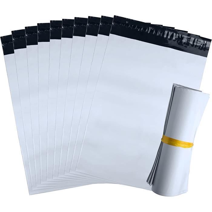 Lot De 100 Enveloppes Postales En Plastique Gris 152x228 Mm - Opaques, étanches, Avec Bande Autocollante - Pour Envois Et Envois Colis