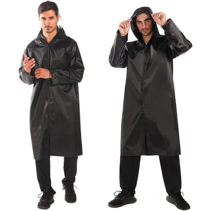 Poncho Pluie - Marque - Réutilisable - Matériel EVA - Blanc - Taille Unique Blanc