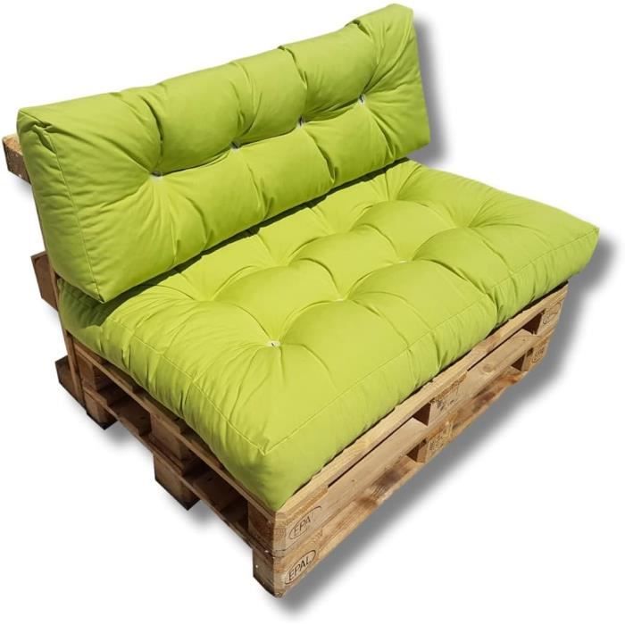 Natalia Spzoo Coussins Matelas Pour Canapé Palette Siège Et Dossier (Set, Pomme Verte)28