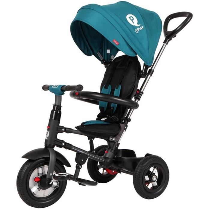Tricycle évolutif 6 En 1 Comfort Max – Pour Bébé 10 à 72 Mois, Siège Pivotant, Pliable Aluminium, Couleur Beige