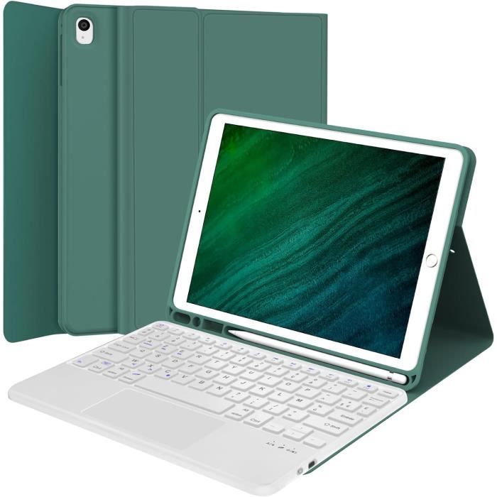 Clavier Bluetooth Amovible Pour IPad 10.2" & 10.5" - Rétroéclairage 7 Couleurs, AZERTY Français, Support Stylo - 2
