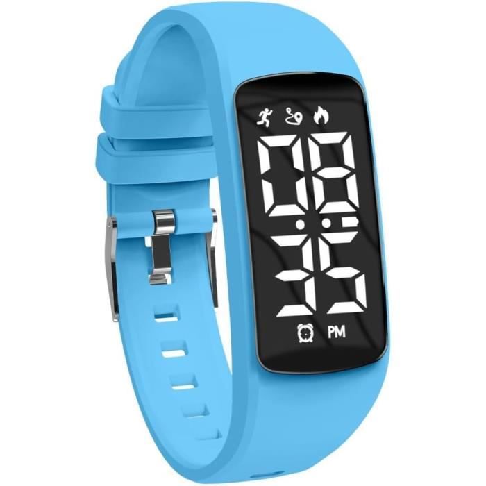Montre Digitale Enfant Avec Chronomètre,Alarme, Date,Distance