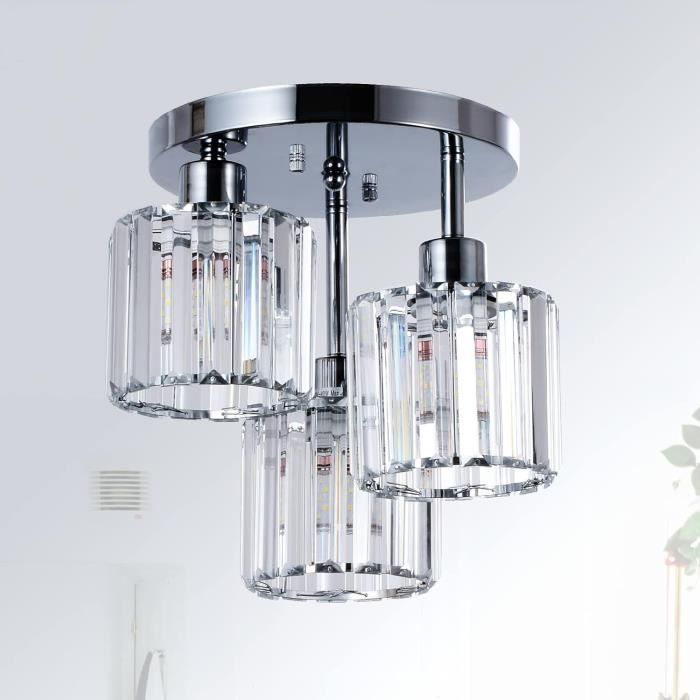 Lustre En Cristal Moderne K9 Gouttes De Pluie – 9 Lumières Suspendu Chromé, Élégance Scintillante Pour Salon, Salle à Manger & Cuisine