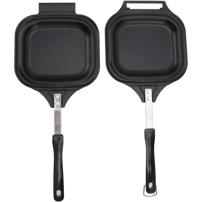 Poêle à Sandwich Double Face - Antiadhésive, Alliage Aluminium, 35cm, Pour Panini Et Grill
