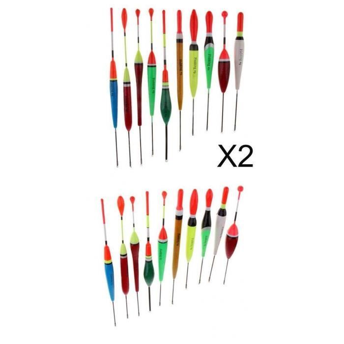 10 pièces ensemble de flotteurs de pêche bouée Bobber fluctuant mélange