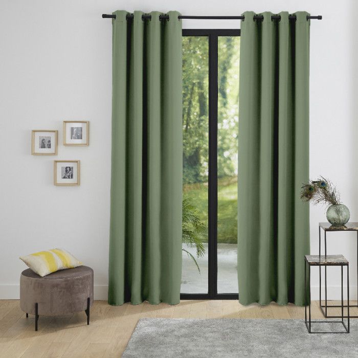 Rideau Occultant Phonique Et Thermique Doublé Polaire Galon Fronceur "Bjorn" 100% Opaque - Bjorn Terracotta - 1 Panneau Occultant + - Maison