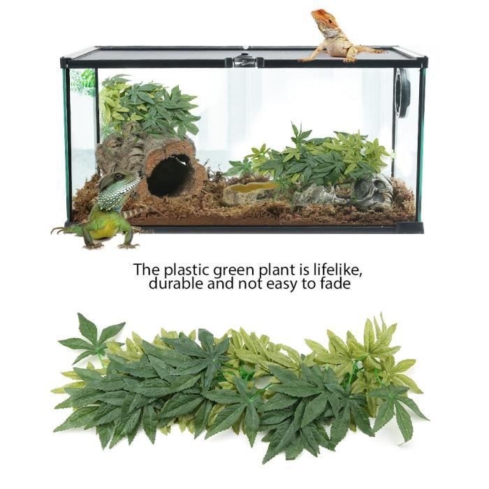 Meilleurs prix pour VGEBY plante artificielle d'aquarium Plante Artificielle Verte Fausses Feuilles Aquarium Fish Tank Reptile animalerie figurine