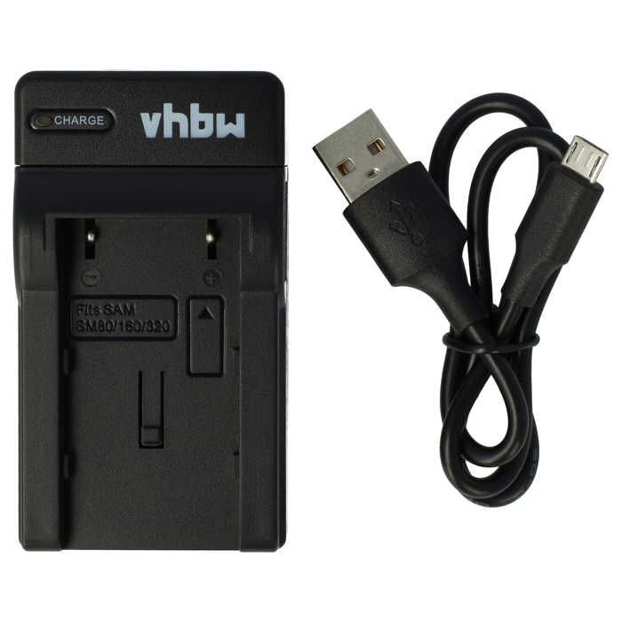 Chargeur Micro USB pour appareil photo, caméscope Samsung VP-D361, VP-D361W, VP-D362, VP-D364W, VP-D371, VP-D371W, VP-D451, VP-D4...