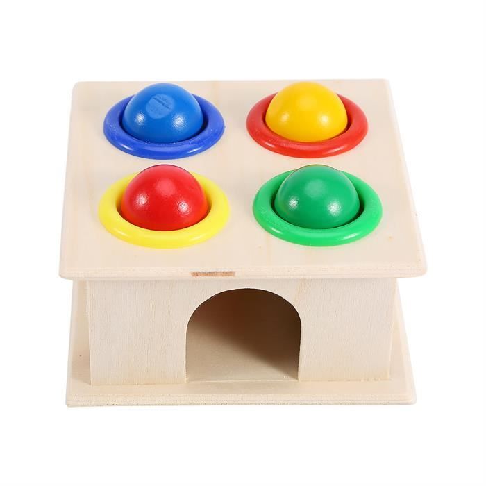 Jouet Bois Marteau et Ensemble 4 balles pour Enfants