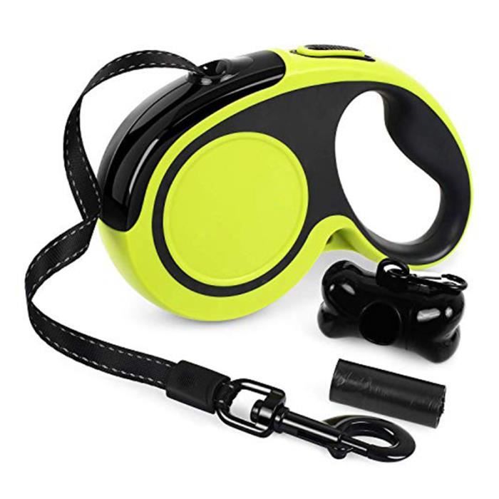 Comparer les prix de Laisse Chien Enrouleur 5m, Laisses Rétractables pour Chiens(Jusqu'à 30kg), pour Petit, Moyen et Grand Chiens
