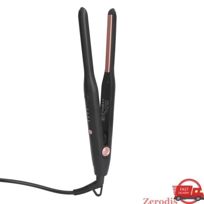 Lisseur à cheveux - ZERODIS - Modèle étroit - Prise UE 100-240V - 4 vitesses de température - Lisser et boucler