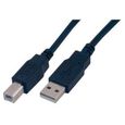 MCL Câble USB 2.0 type A / B Mâle - 2 m - Noir-1