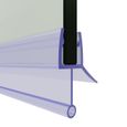 Joint de douche de seuil de porte 70 cm, en PVC pour verre pour épaisseur de verre 6 mm - 7 mm, avec déflecteur d'eau-1