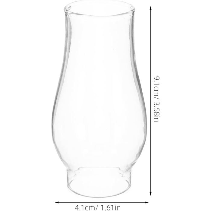 Abat-jour En Verre Transparent Pour Lampe à Huile/pétrole - Culot E27 - Vintage - Occasion