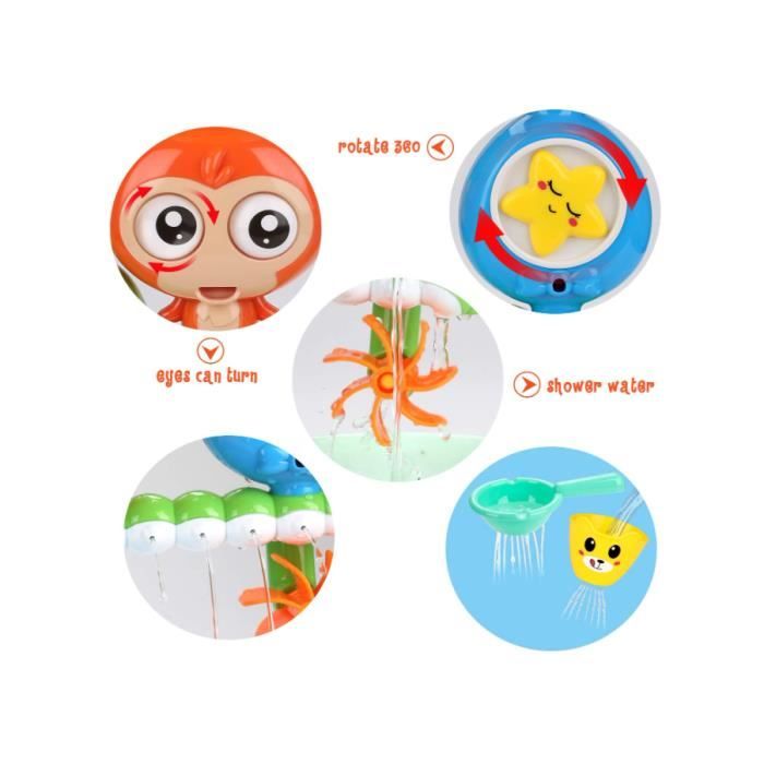 Jouets de bain pour bébé Bricolage Assemblage Piste Diapositive Ventouse  Orbites Salle de bain Douche Jouets d'eau De plage De plage Jouets d'eau  pour enfants Enfants Extérieur