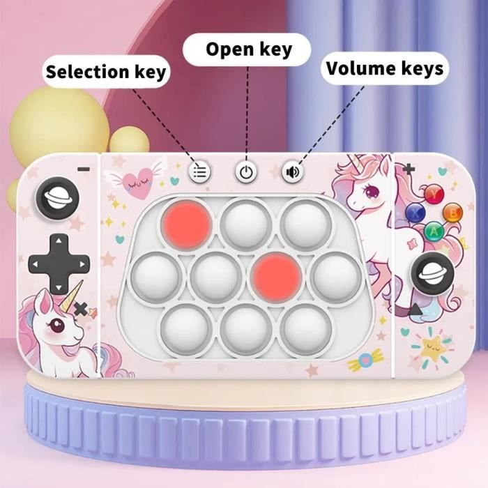 Console De Jeu Quick Push Bubbles,Jeu Fidget électronique,Puzzle Pop It Game  Machine,Push Pop Bubble Sensory Fidget Toy(Licorne) - Cdiscount Jeux -  Jouets