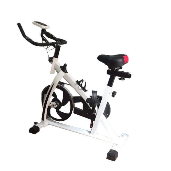 Velo d appartement pliant de Musculation Interieur avec ecran LCD a Capacite 100 kg Blanc Cdiscount Sport