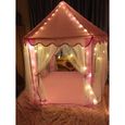 Princesse Château Tente grande espacer Tente de jeu pour les enfants Rose Playhouse Indoor & Outdoor 1DBQRU-2