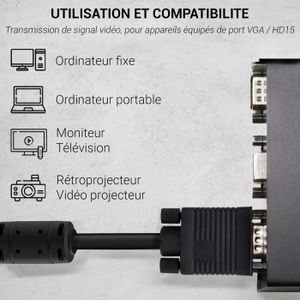 17716S - Rallonge S-VGA Premium InLine®, 15 brôches HD Mâle / Femelle