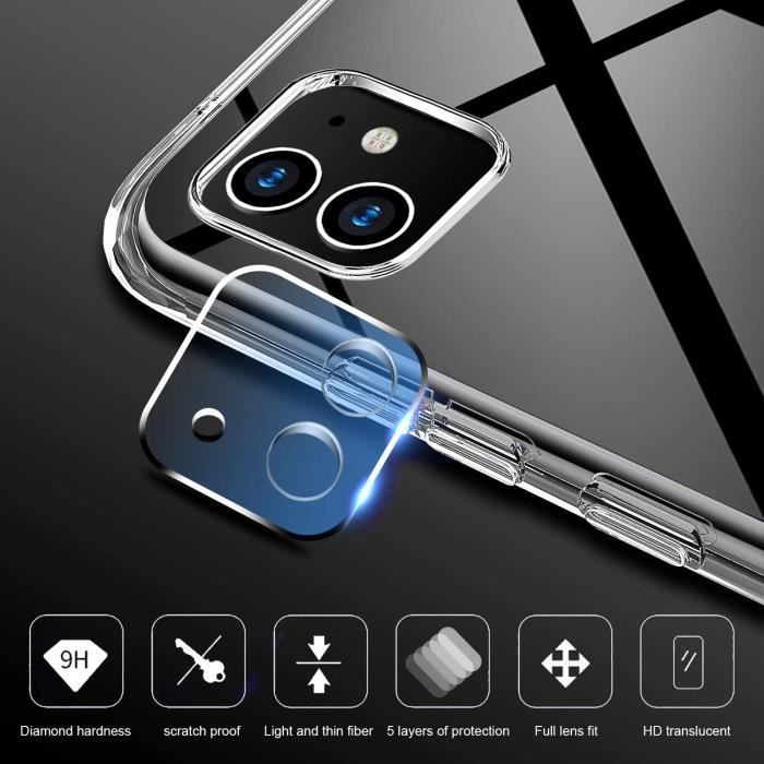 Mobigear - Apple iPhone 12 Mini Verre trempé Protection Objectif Caméra -  Compatible Coque (Lot de 3) 8-368187-2 