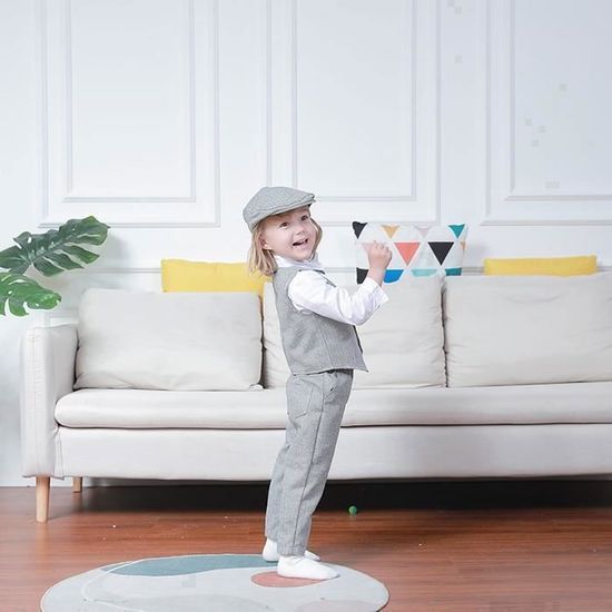 Costume De Gentleman En Coton Pour Bébé Garçon - Ensemble 3 Pièces (chemise/barboteuse, Gilet, Pantalon) - De 3 Mois à 5 Ans