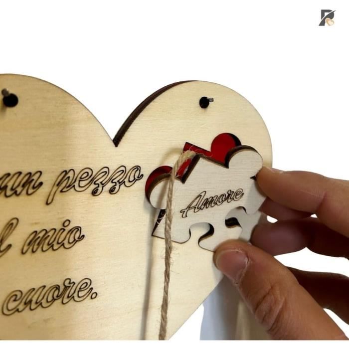 Cadre photo Cœur Puzzle, idée cadeau Saint Valentin pour lui et elle ...