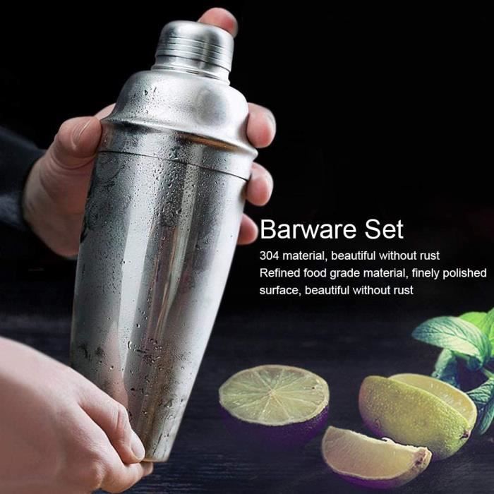 Ensemble shaker à cocktail, en acier inoxydable Martini - 2 sections - Pour barman et bar à vin - Pour barman et bar à la maison (plaqué noir Ensemble shaker à cocktail, en acier inoxydable Martini - 2 sections - Pour barman et bar à vin - Pour barman et bar à la maison (plaqué noir