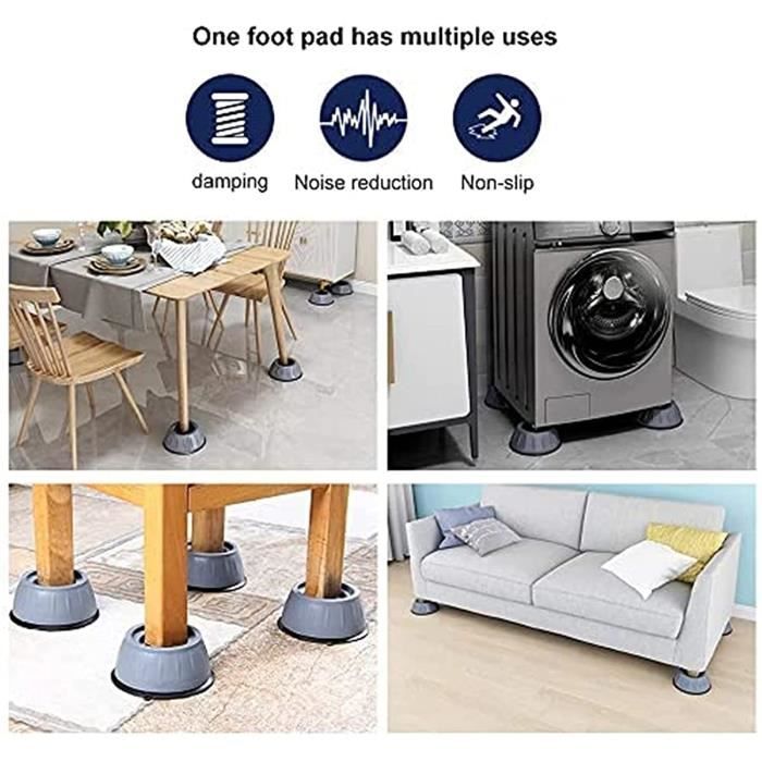 Coussinets de pieds Anti-Vibration pour Machine à laver, 4 pièces,  coussinets de pied de machine à laver pour tous les lave-linge - Cdiscount  Electroménager