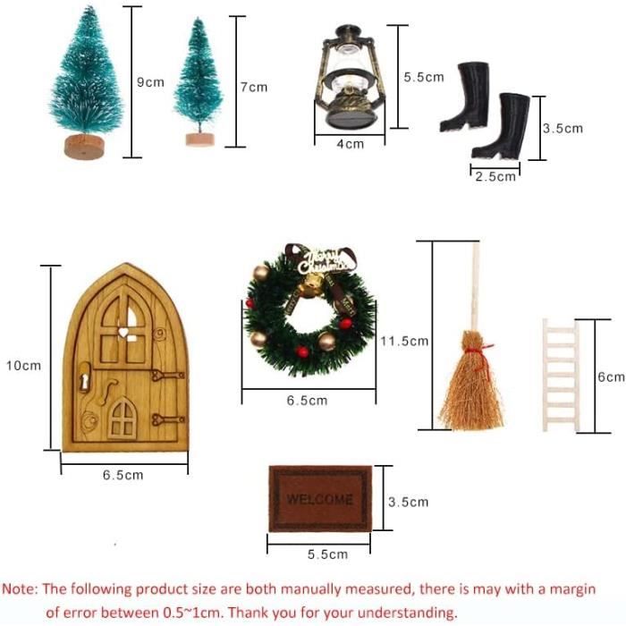 10 Mini Portes De Fées En Bois - Déco Noël, Jardin Féérique, Bricolage, 10x6,5 Cm, Lot Pour Créations