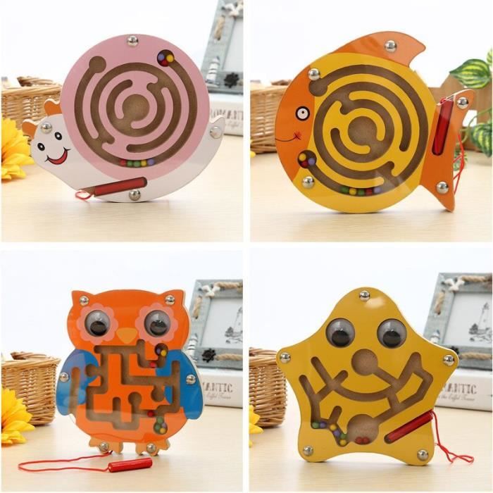 Qxwuyazbryl Labyrinthe Magnétique Montessori – Apprendre Couleurs Et Chiffres – Dès 3 Ans – Jeu éducatif