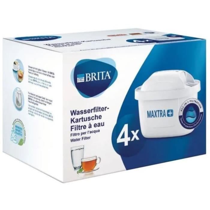 BRITA Pack de 4 cartouches filtrantes MAXTRA PRO Expert anti-tartre -  formule anti-tartre 50% plus puissante vs All-in-2