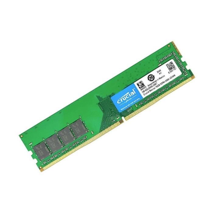 16Go RAM DDR4 PC4-21333 Crucial CB16GU2666.C8ET DIMM 2666Mhz 1.2V PC Bureau  - Cdiscount Informatique