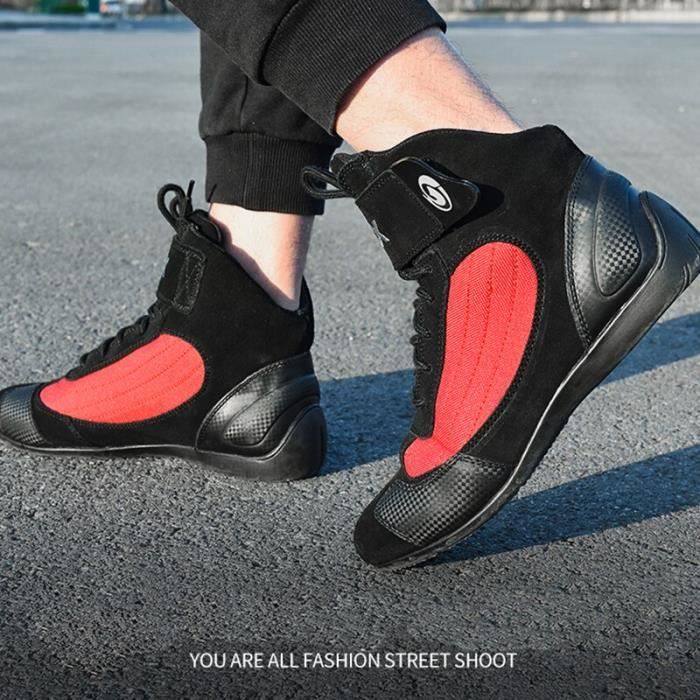 ARCX Bottes De Moto En Cuir De Vache Chaussures De Course Rue Moto Velo Motocross Chopper Cdiscount Auto
