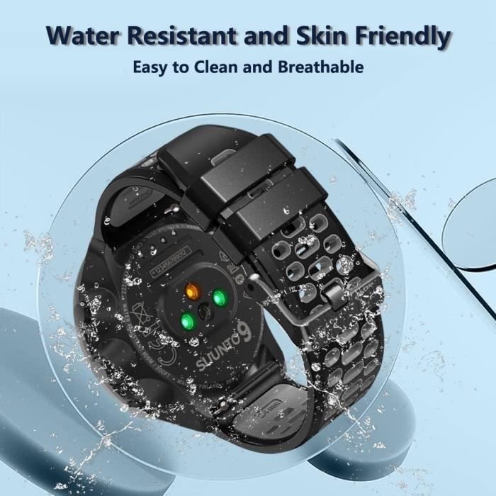 Bracelet De Remplacement 24 Mm En Silicone Souple Pour Suunto 7, 9, 9 Baro, Spartan HR Baro, D5i – Confort & Style Sport