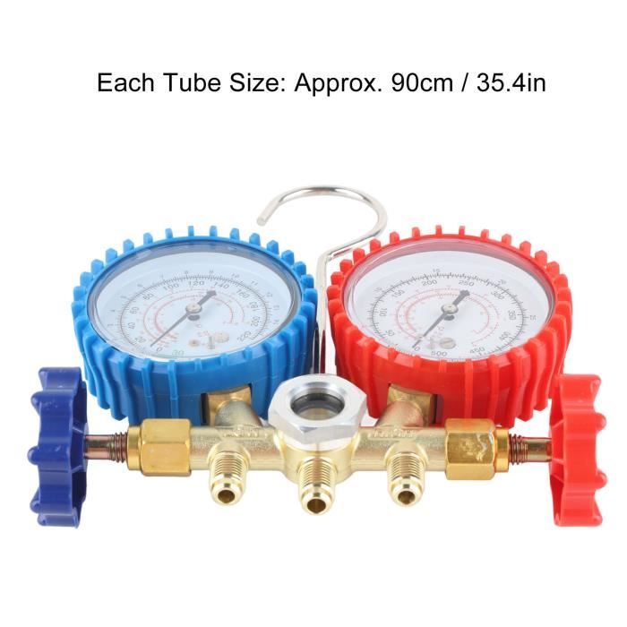 Manometre R134a Kit Manomètre AC R134A - TBEST - Jauge de Précision - Laiton Durable ...